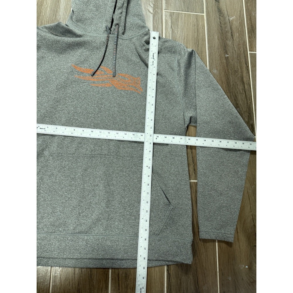 Sitka Hoodie Mens XL Grey Pullover Kangaroo Pocket Logo Outdoor Hunting - Picture 5 of 5
